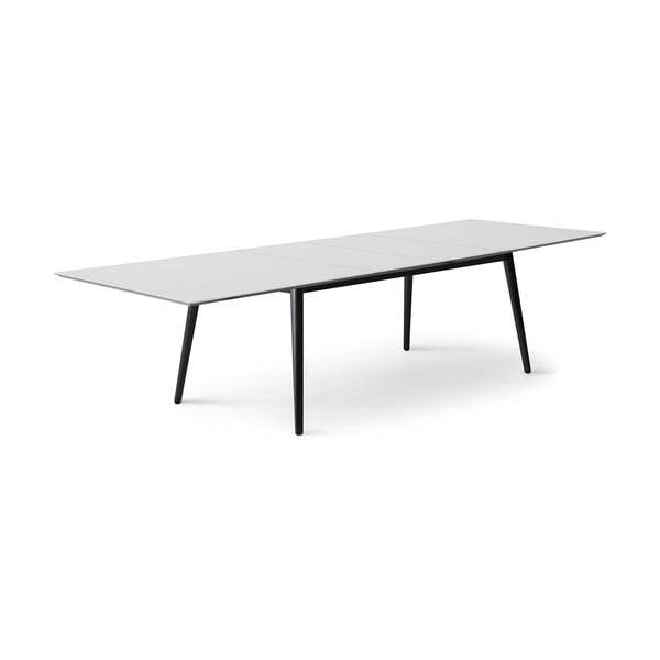 Tavolo da pranzo pieghevole bianco e nero con piano bianco 100x210 cm Meza - Hammel Furniture-image-1