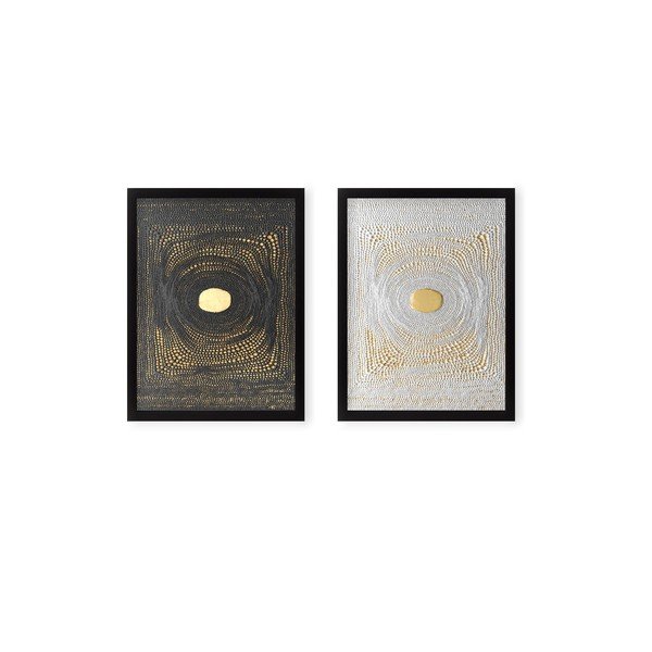Set di 2 dipinti Center Golden - Tablo Center