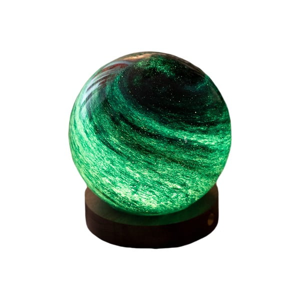 Decorazione luminosa marrone scuro/colore naturale scuro con ricarica USB ø 8 cm Stellar Ocean – Gingko-image-1