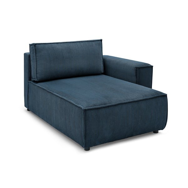 Modulo del divano in velluto a coste blu scuro, angolo destro Nihad modular - Bobochic Paris