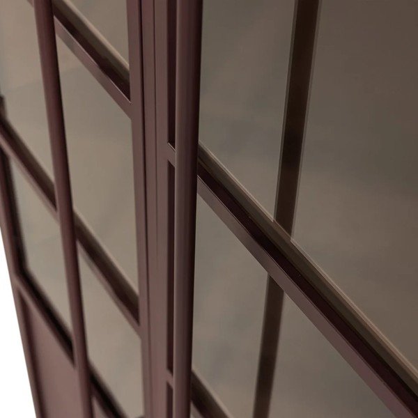Vetrina burgundy in metallo 99x203x45 cm Exhibit – WOOOD-image-3