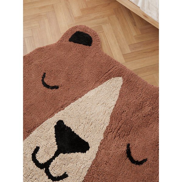 Tappeto per bambini marrone in cotone lavabile/tessuto a mano 101x120 cm Snuggle Benni – Hanse Home-image-4