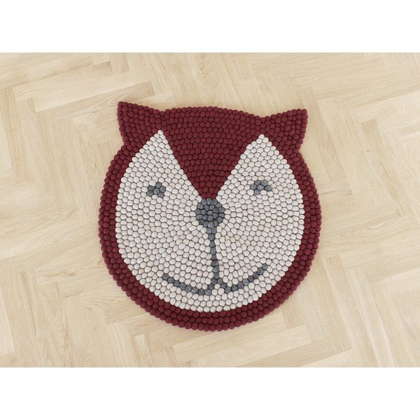 Tappeto in lana per bambini Ball Rugs , ⌀ 90 cm Fox - Wooldot