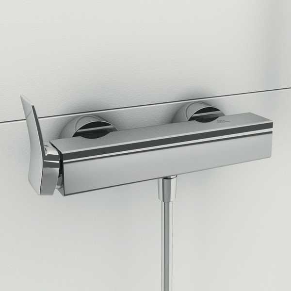 Rubinetto per doccia argentato effetto lucido a muro Conca - Ideal Standard-image-4