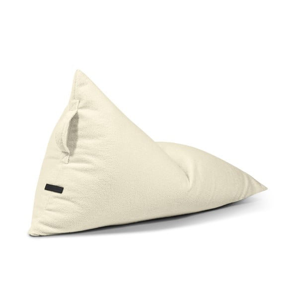 Pouf a sacco per bambini color crema con rivestimento in bouclé Razzy – SLOWDOWN-image-2