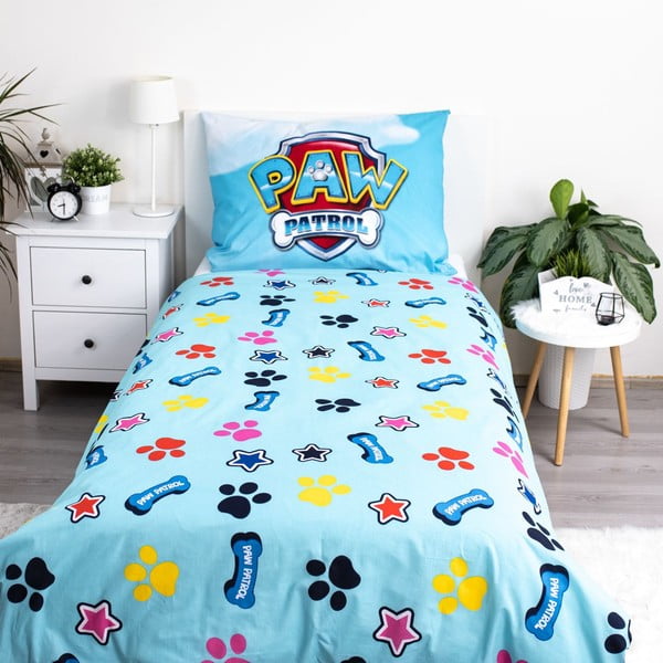 Biancheria da letto per bambini con effetto fosforescente in cotone per letto singolo 140x200 cm Paw Patrol – Jerry Fabrics-image-3