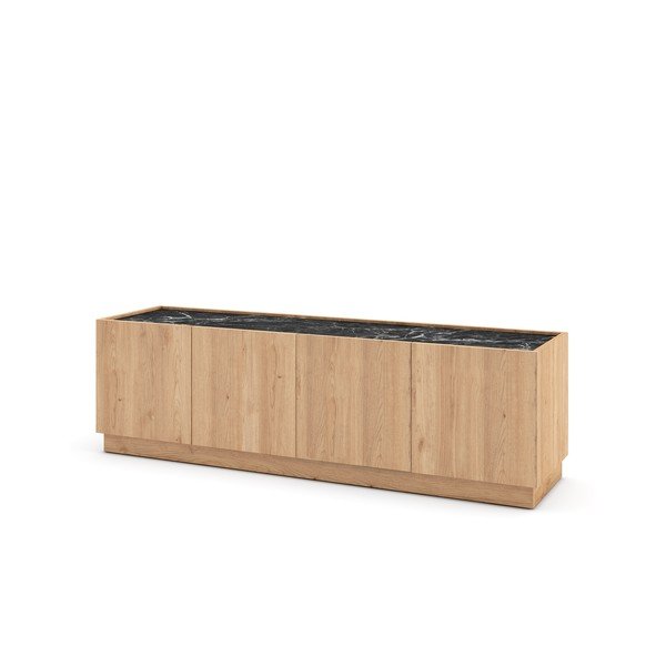 Tavolo TV in rovere nero/naturale 160x48 cm Dione - Marckeric-image-3