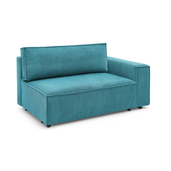 Modulo del divano in velluto a coste blu, angolo destro Nihad modular - Bobochic Paris