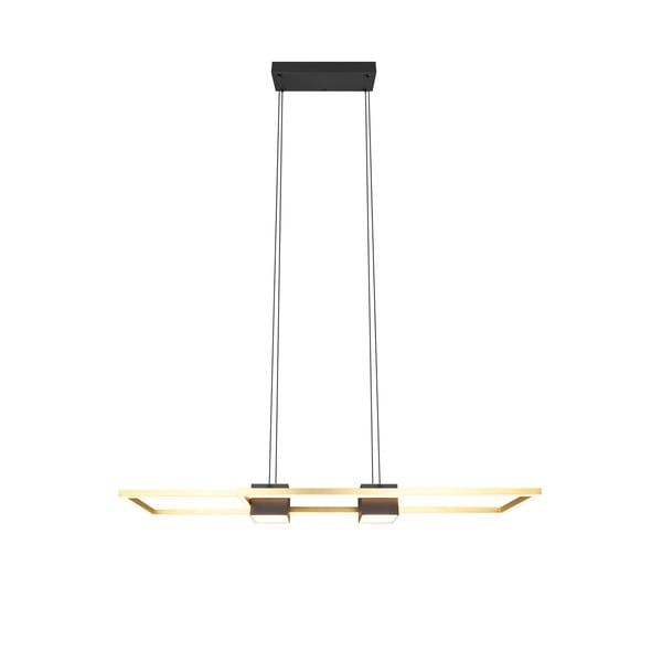 Lampadario nero/oro a LED dimmerabile con telecomando Albany - Trio-image-1