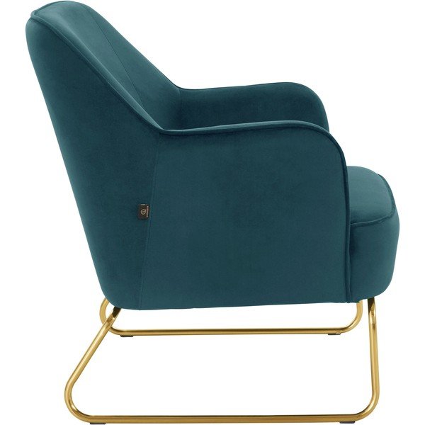 Poltrona in velluto verde e blu Joshua - Støraa-image-2