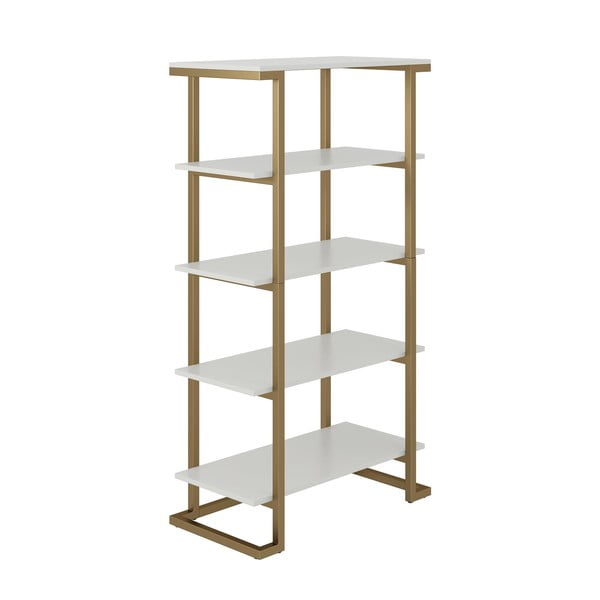 Scaffale in bianco-oro Ella, 76 x 141 cm Camila - CosmoLiving by Cosmopolitan-image-3