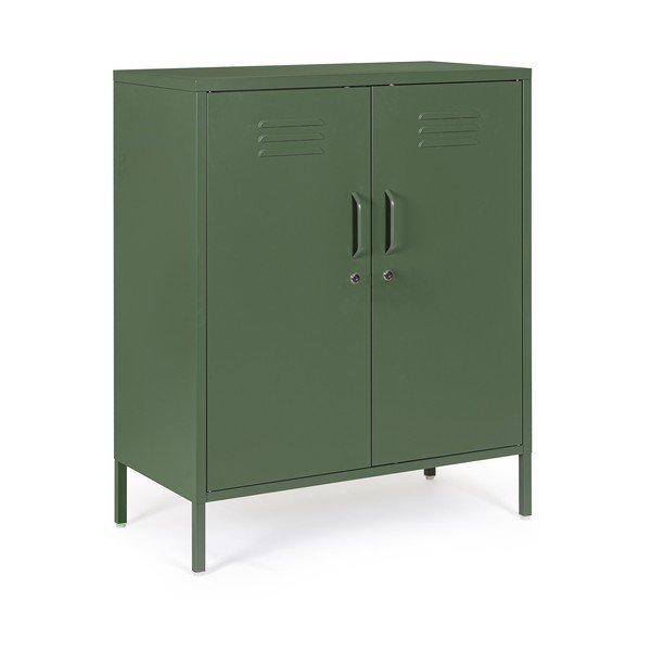Armadietto verde scuro in metallo con chiusura a chiave 80x101,5x40 cm Cambridge – Yes Everyday-image-2