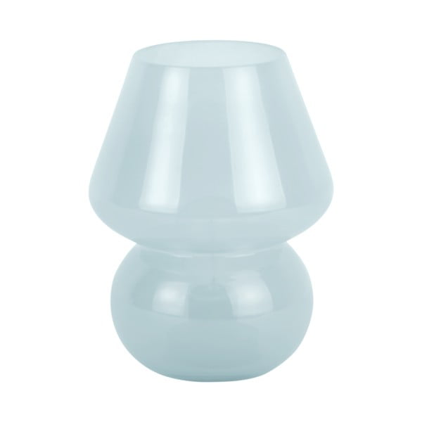 Lampada da tavolo a LED di colore azzurro con paralume in vetro (altezza 20 cm) Vintage - Leitmotiv