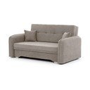 Divano beige allungabile/con contenitore e rivestimento in ciniglia 155 cm Laine – ELTAP