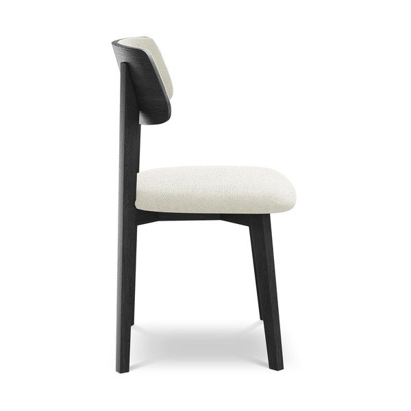 Sedia da pranzo color crema in legno massiccio Niu – Makamii-image-2