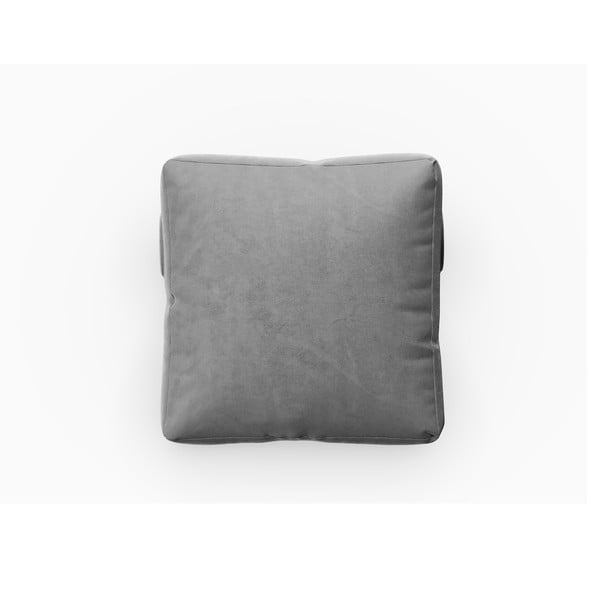 Cuscino in velluto grigio per divano componibile Rome Velvet - Cosmopolitan Design-image-1