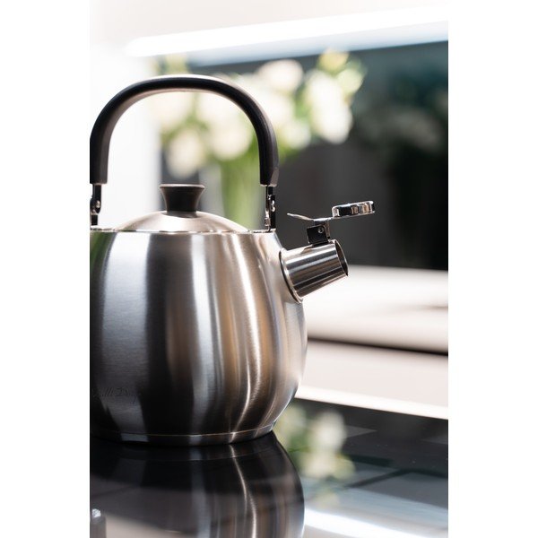 Teiera in acciaio inox argento con stantuffo , 2,5 l Bolla - Vialli Design-image-4