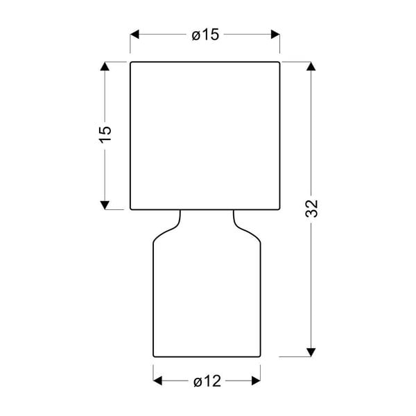 Lampada da tavolo beige con paralume in tessuto (altezza 32 cm) Iner - Candellux Lighting-image-3