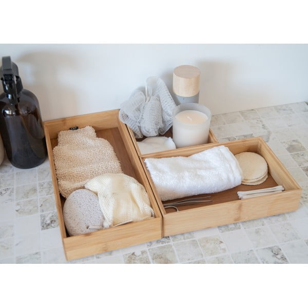 Set di 3 organizer per cassetti in bambù Copco - Kitchen Craft-image-1