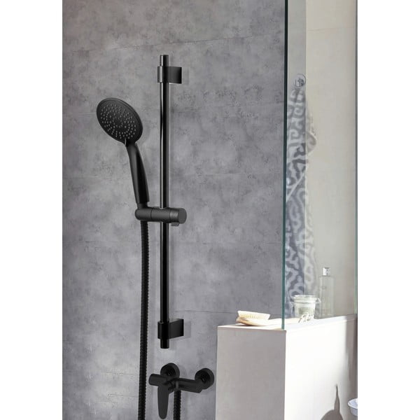 Set doccia nero in acciaio inox 66 cm Young - Wenko-image-1