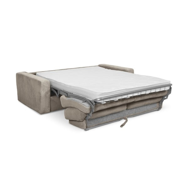 Divano marrone chiaro allungabile con rivestimento in velluto a coste 195 cm Nona – Makamii-image-3