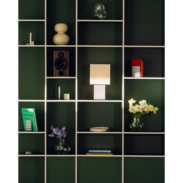 Vaso bianco in vetro fatto a mano (altezza totale 22 cm) Dam – noo.ma-image-2