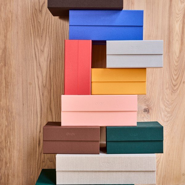 Scatola con coperchio blu in cartone 33x25x15 cm Hako – OYOY Living Design-image-1