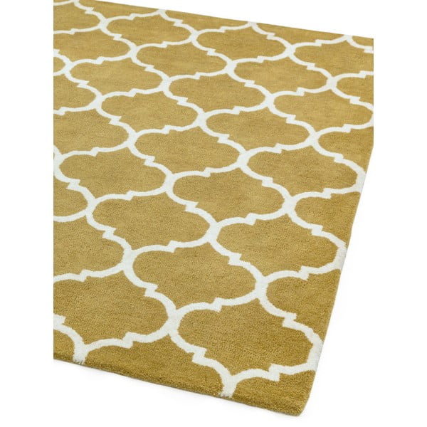 Tappeto in lana giallo ocra tessuto a mano 160x230 cm Albany - Asiatic Carpets-image-4