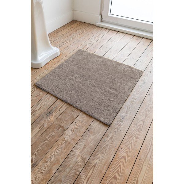 Tappeto da bagno in cotone marrone Luca, 60 x 60 cm - Tiseco Home Studio-image-1