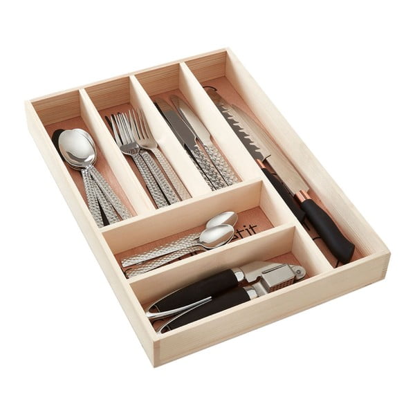 Portaposate di colore naturale in legno 30 x 42 cm Bessan – Premier Housewares-image-1