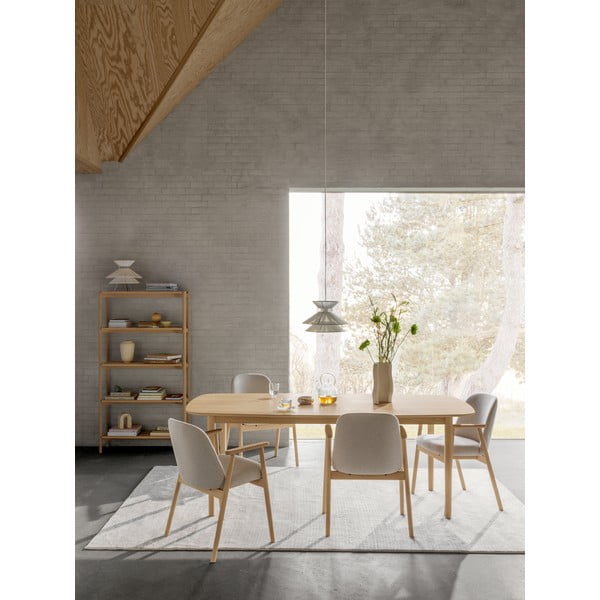 Libreria di colore naturale con effetto rovere 86x160x30 cm Braidwood – Actona-image-2
