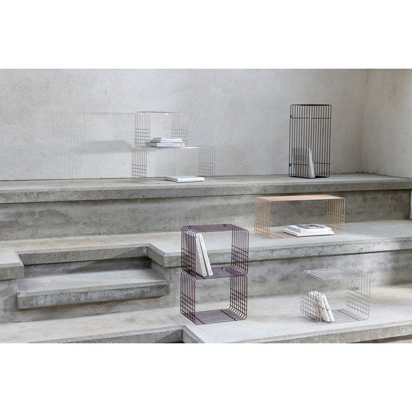Mensola beige in metallo con ripiani multipli 38 cm Wire – Mette Ditmer Denmark-image-2
