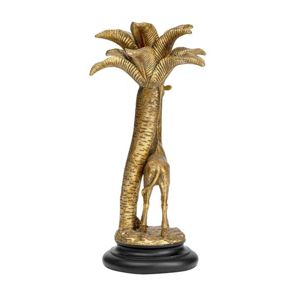 Portacandele decorativo color oro Giraffe Palm Tree, altezza 35 cm - Kare Design-image-2