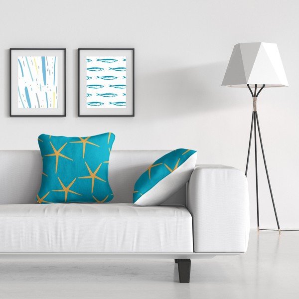 Cuscino decorativo blu Starfish, 43 x 43 cm - Kate Louise-image-1