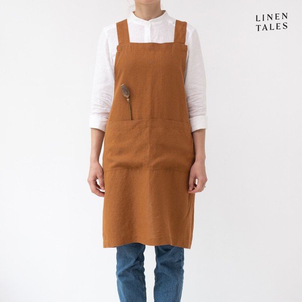 Grembiule in lino Hazelnut - Linen Tales