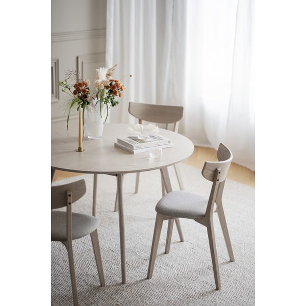 Sedia da pranzo in colore beige-naturale Ami - Rowico-image-3