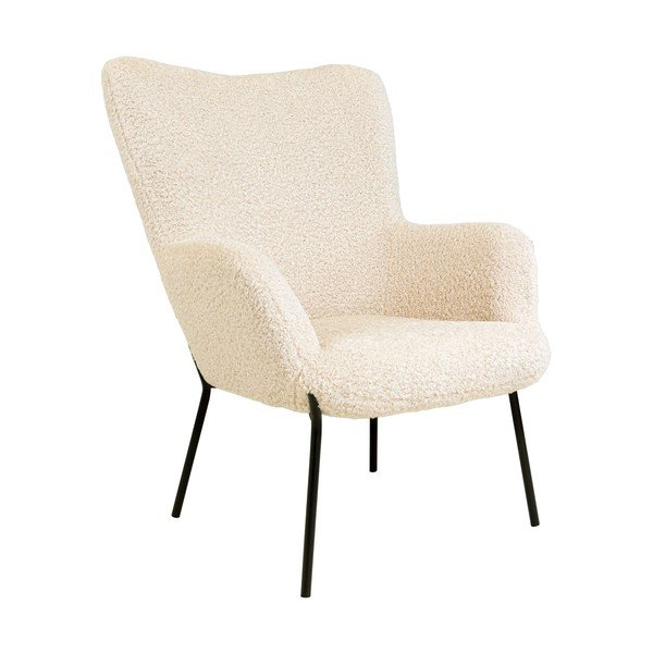 Poltrona color crema con rivestimento in pelliccia sintetica Glasgow – Bonami Essentials