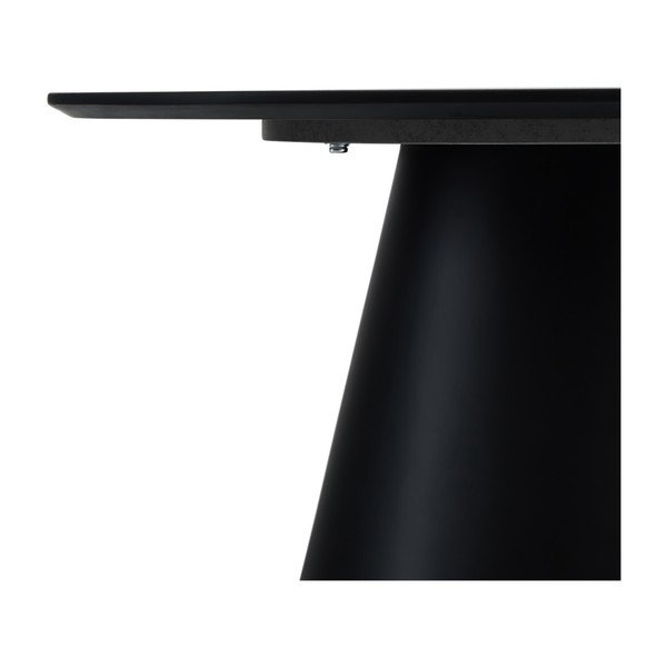 Tavolino in grigio scuro e nero con piano in marmo ø 80 cm Tango - Furnhouse-image-2