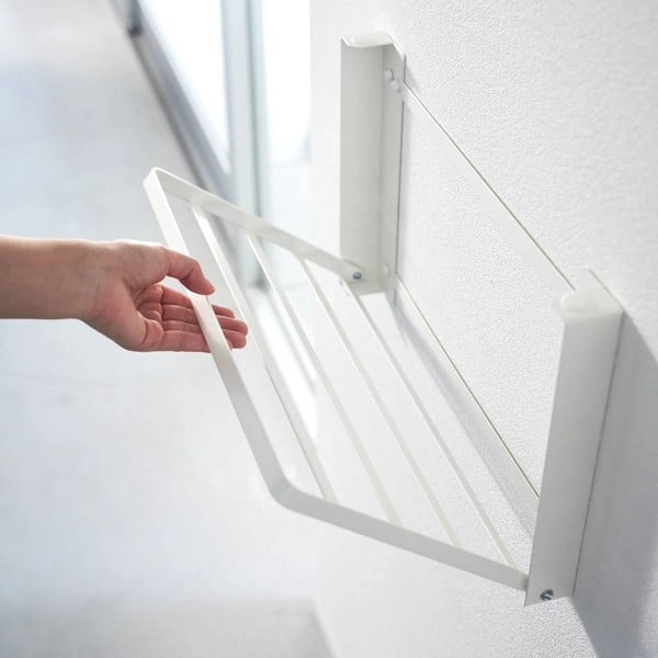 Mensola da bagno da parete bianco opaco in acciaio Tower – YAMAZAKI-image-1