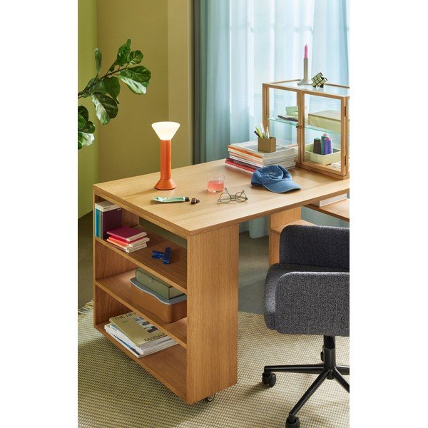 Scrivania con effetto rovere 80x140 cm Utility – Hübsch-image-1