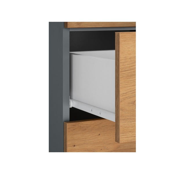 Mobile per bagno alto effetto rovere 130x35 cm Malika - Støraa-image-4