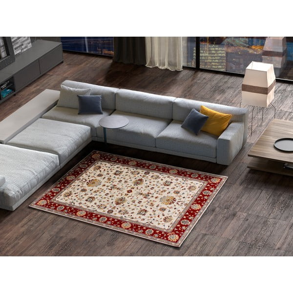 Tappeto rosso e crema 67x250 cm Classic - Universal-image-1