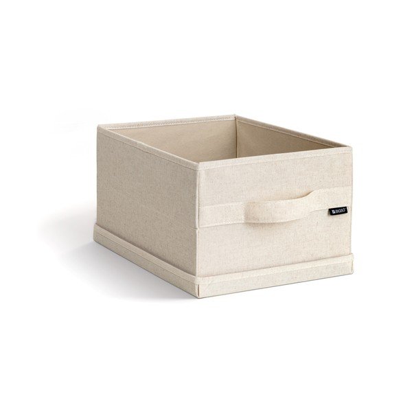 Scatola con coperchio beige in tessuto 27x36x19 cm Soft Storage Small – Bigso-image-1