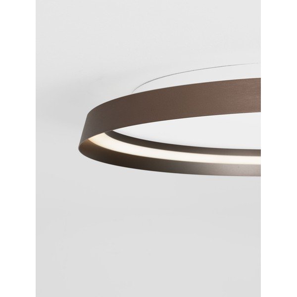 Plafoniera LED marrone in alluminio con intensità regolabile Ormi – Nova Luce-image-2