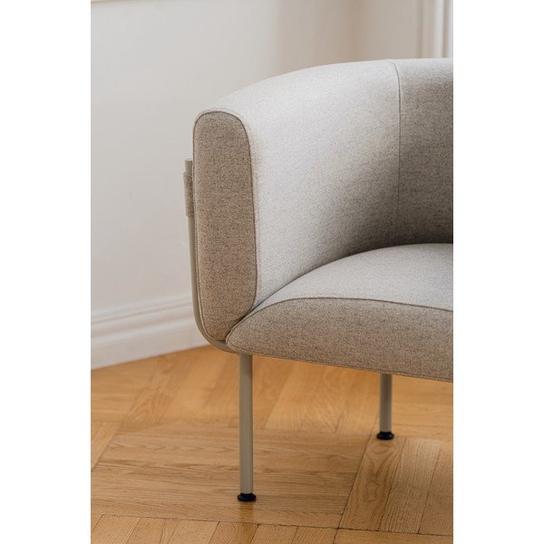 Poltrona grigia con rivestimento in lana Ubi – noo.ma-image-3