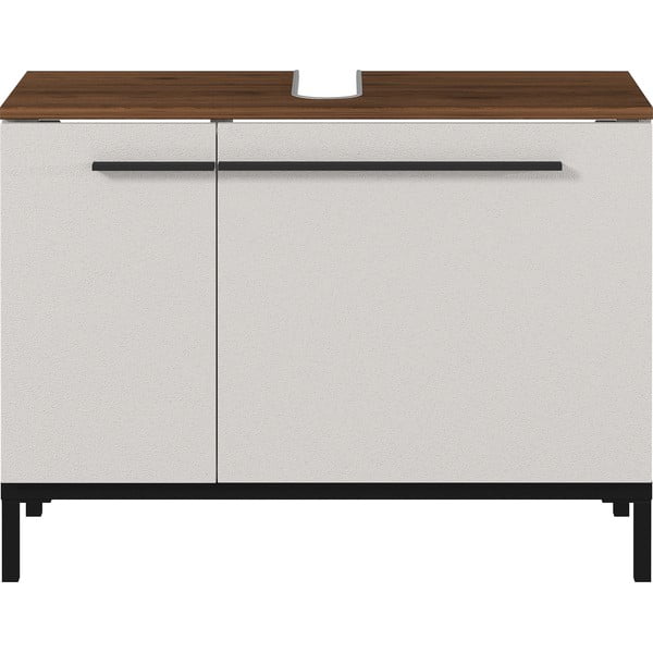 Mobile sotto lavabo grigio e beige in noce 80x59 cm Yonkers - Germania