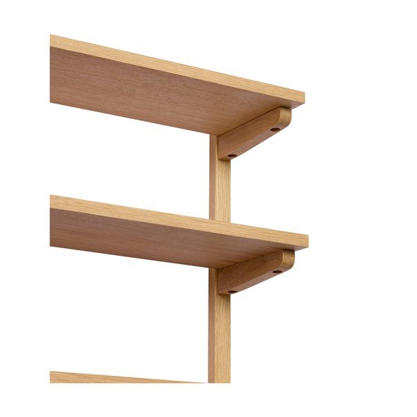 Mensola di colore naturale con effetto rovere con ripiani multipli 120 cm Long – Hübsch-image-4
