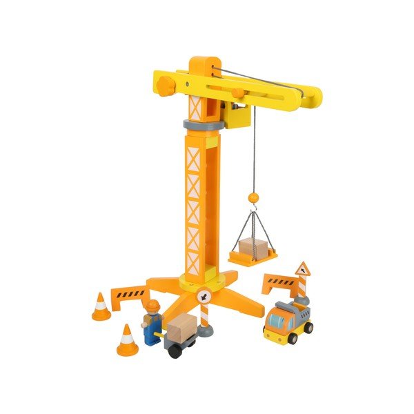 Gru da costruzione in legno per bambini - Legler-image-3