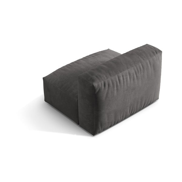 Parte divano componibile grigio (solo con parte centrale) con rivestimento in velluto Martina – Micadoni -image-2