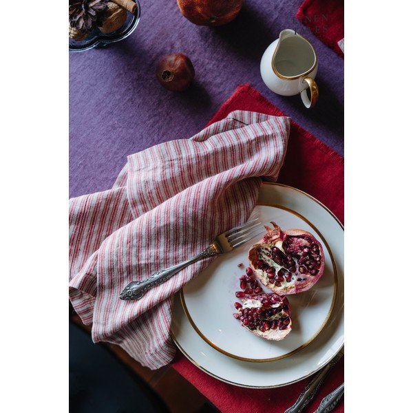 Tovaglietta 35x45 cm Red Natural Stripes - Linen Tales-image-2